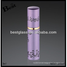 3ml pink metal perfume bottle, aluminium rihanna perfume, rihanna perfume with printing